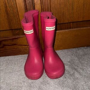 Hunter Fuchsia Waterproof Boots
